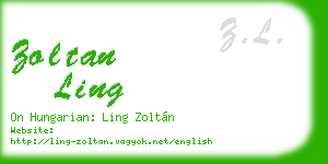 zoltan ling business card